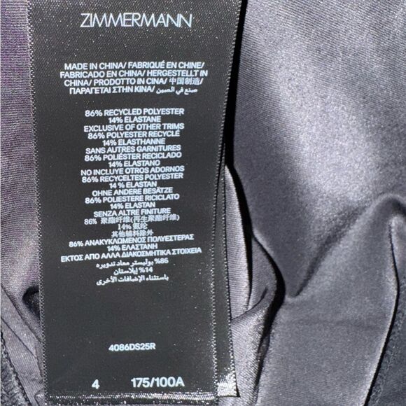 Zimmermann Black Mini Slip Dress - Picture 8 of 9